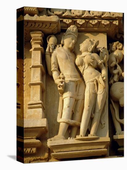Vishnu and Lakshami, Sculptures on the Parshvinath Temple, Jain Group, Madhya Pradesh State, India-Richard Ashworth-Stretched Canvas