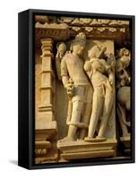 Vishnu and Lakshami, Sculptures on the Parshvinath Temple, Jain Group, Madhya Pradesh State, India-Richard Ashworth-Framed Stretched Canvas
