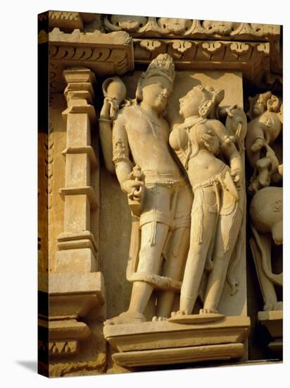 Vishnu and Lakshami, Sculptures on the Parshvinath Temple, Jain Group, Madhya Pradesh State, India-Richard Ashworth-Stretched Canvas