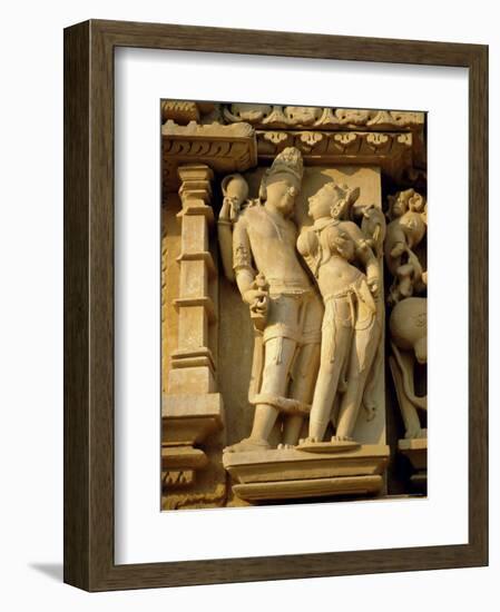 Vishnu and Lakshami, Sculptures on the Parshvinath Temple, Jain Group, Madhya Pradesh State, India-Richard Ashworth-Framed Photographic Print