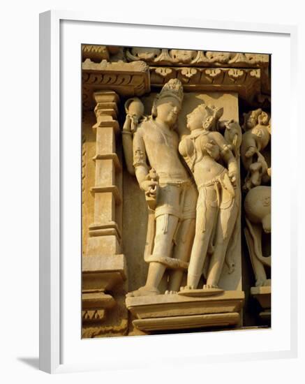 Vishnu and Lakshami, Sculptures on the Parshvinath Temple, Jain Group, Madhya Pradesh State, India-Richard Ashworth-Framed Photographic Print