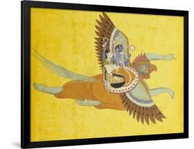 Vishnu and Lakshmi on Garuda Bundi, circa 1700-null-Framed Giclee Print