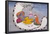 Vishnu and Lakshmi on the Serpent of Eternity-null-Framed Stretched Canvas