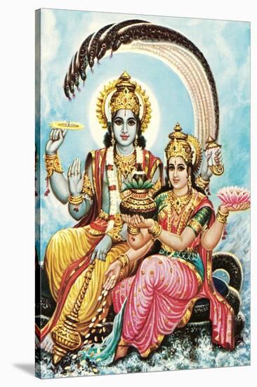 Vishnu and Lakshmi-null-Stretched Canvas