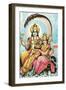 Vishnu and Lakshmi-null-Framed Art Print