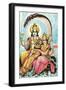 Vishnu and Lakshmi-null-Framed Art Print