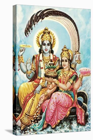 Vishnu and Lakshmi-null-Stretched Canvas