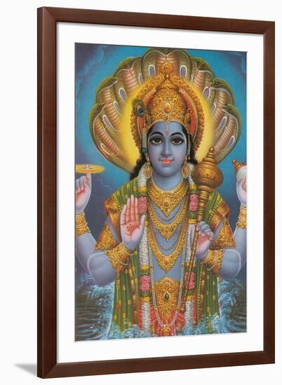 Vishnu and Nagas-null-Framed Art Print