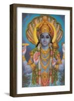 Vishnu and Nagas-null-Framed Art Print