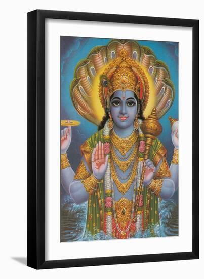 Vishnu and Nagas-null-Framed Art Print