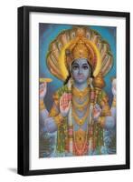 Vishnu and Nagas-null-Framed Art Print