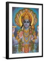 Vishnu and Nagas-null-Framed Art Print