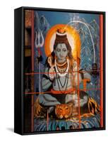 Vishnu Hindu God Mural, India-Dee Ann Pederson-Framed Stretched Canvas