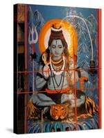 Vishnu Hindu God Mural, India-Dee Ann Pederson-Stretched Canvas