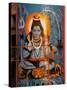 Vishnu Hindu God Mural, India-Dee Ann Pederson-Stretched Canvas