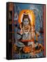 Vishnu Hindu God Mural, India-Dee Ann Pederson-Framed Stretched Canvas