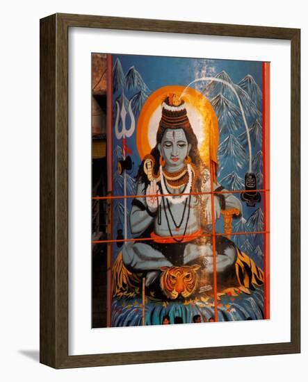 Vishnu Hindu God Mural, India-Dee Ann Pederson-Framed Photographic Print