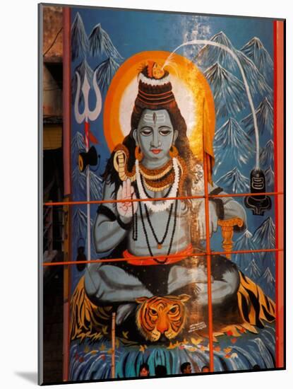 Vishnu Hindu God Mural, India-Dee Ann Pederson-Mounted Photographic Print