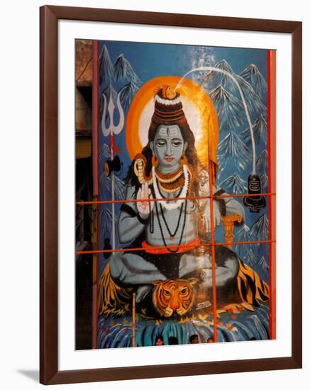 Vishnu Hindu God Mural, India-Dee Ann Pederson-Framed Photographic Print