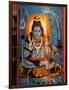 Vishnu Hindu God Mural, India-Dee Ann Pederson-Framed Photographic Print