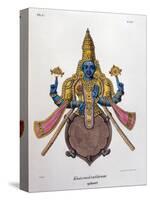 Vishnu, One of the Gods of the Hindu Trinity (Trimurt), 1828-null-Stretched Canvas