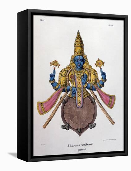 Vishnu, One of the Gods of the Hindu Trinity (Trimurt), 1828-null-Framed Stretched Canvas