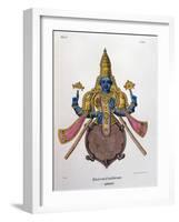 Vishnu, One of the Gods of the Hindu Trinity (Trimurt), 1828-null-Framed Giclee Print