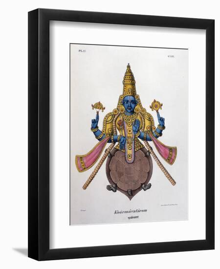 Vishnu, One of the Gods of the Hindu Trinity (Trimurt), 1828-null-Framed Giclee Print