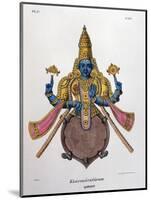 Vishnu, One of the Gods of the Hindu Trinity (Trimurt), 1828-null-Mounted Giclee Print