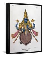 Vishnu, One of the Gods of the Hindu Trinity (Trimurt), 1828-null-Framed Stretched Canvas