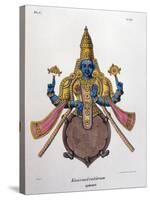 Vishnu, One of the Gods of the Hindu Trinity (Trimurt), 1828-null-Stretched Canvas