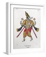 Vishnu, One of the Gods of the Hindu Trinity (Trimurt), 1828-null-Framed Giclee Print