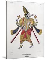 Vishnu, One of the Gods of the Hindu Trinity (Trimurt), 1828-null-Stretched Canvas