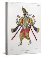 Vishnu, One of the Gods of the Hindu Trinity (Trimurt), 1828-null-Stretched Canvas