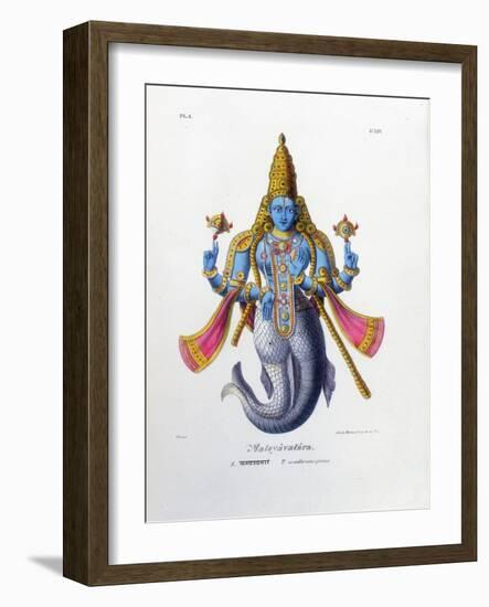 Vishnu, One of the Gods of the Hindu Trinity (Trimurt), C19th Century-A Geringer-Framed Giclee Print