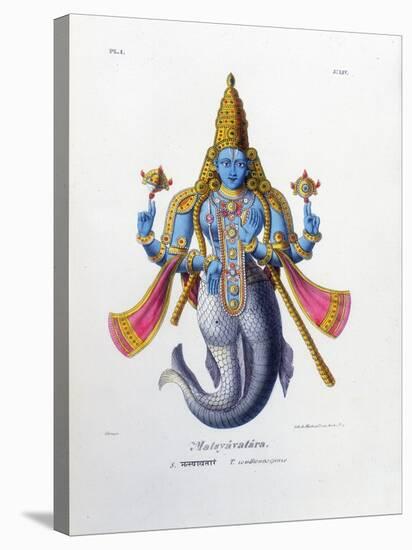 Vishnu, One of the Gods of the Hindu Trinity (Trimurt), C19th Century-A Geringer-Stretched Canvas