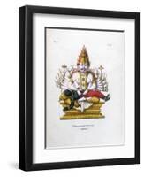 Vishnu, One of the Gods of the Hindu Trinity (Trimurt), C19th Century-A Geringer-Framed Giclee Print