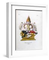 Vishnu, One of the Gods of the Hindu Trinity (Trimurt), C19th Century-A Geringer-Framed Giclee Print