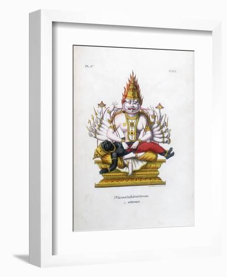 Vishnu, One of the Gods of the Hindu Trinity (Trimurt), C19th Century-A Geringer-Framed Giclee Print