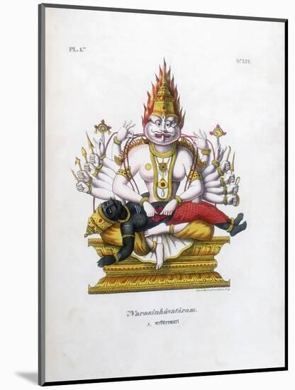 Vishnu, One of the Gods of the Hindu Trinity (Trimurt), C19th Century-A Geringer-Mounted Giclee Print