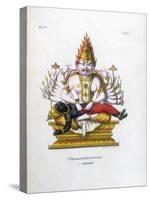 Vishnu, One of the Gods of the Hindu Trinity (Trimurt), C19th Century-A Geringer-Stretched Canvas