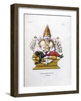 Vishnu, One of the Gods of the Hindu Trinity (Trimurt), C19th Century-A Geringer-Framed Giclee Print