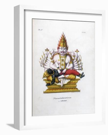 Vishnu, One of the Gods of the Hindu Trinity (Trimurt), C19th Century-A Geringer-Framed Giclee Print