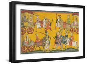 Vishnu Procession, C. 1755-null-Framed Giclee Print