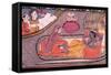 Vishnu Reclining on the Serpent Sesha, Attended by Lakshmi and Watched over by Siva and Parvati,…-null-Framed Stretched Canvas