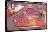 Vishnu Reclining on the Serpent Sesha, Attended by Lakshmi and Watched over by Siva and Parvati,…-null-Stretched Canvas