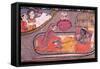 Vishnu Reclining on the Serpent Sesha, Attended by Lakshmi and Watched over by Siva and Parvati,…-null-Framed Stretched Canvas