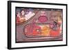 Vishnu Reclining on the Serpent Sesha, Attended by Lakshmi and Watched over by Siva and Parvati,…-null-Framed Giclee Print