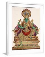 Vishnu, Sheltered by the Five-Headed Shesha, One of the Primal Beings of Creation, from…-null-Framed Giclee Print