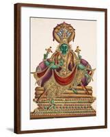 Vishnu, Sheltered by the Five-Headed Shesha, One of the Primal Beings of Creation, from…-null-Framed Giclee Print